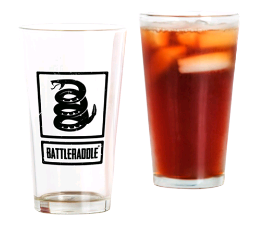 BattleRaddle Official Clear Drinking Glass