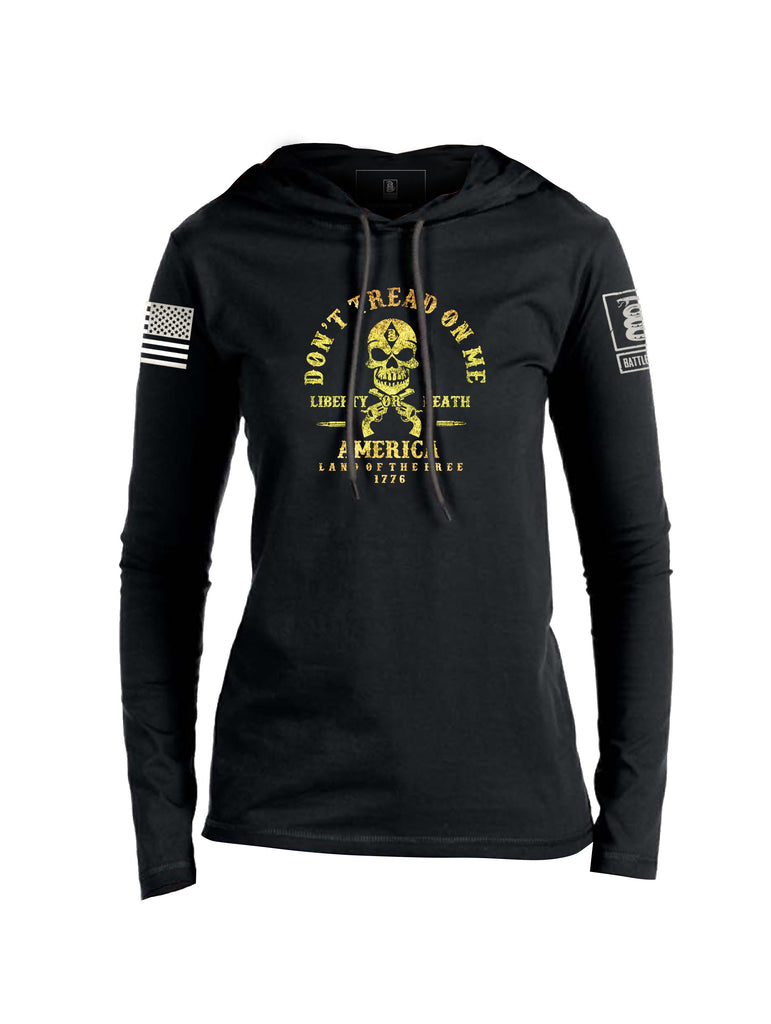 Battleraddle Don't Tread On Me Womens Thin Cotton Lightweight Hoodie