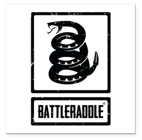 BattleRaddle Official Square Car Magnet 3"x3"