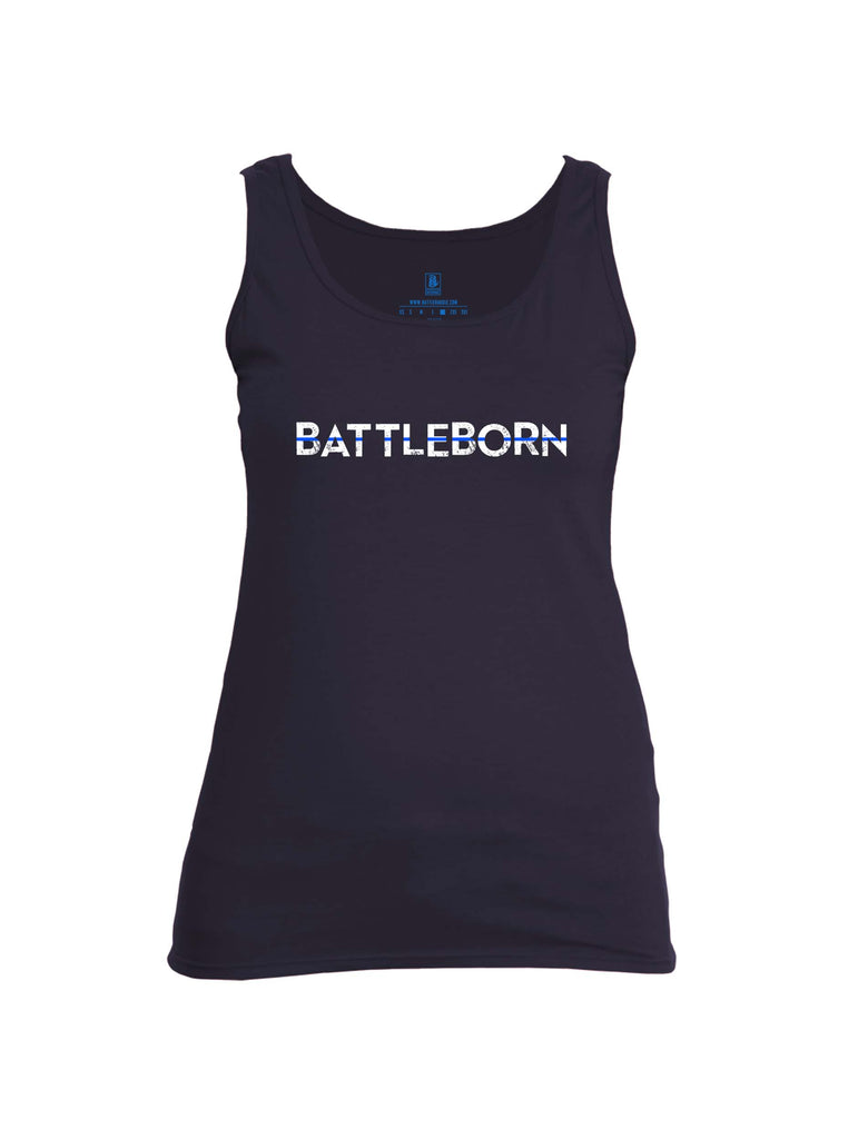 Battleraddle Battleborn Blue Line Womens Cotton Tank Top