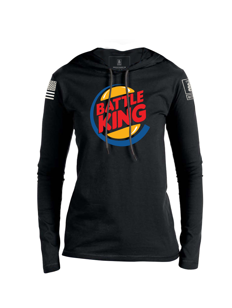 Battleraddle Battle King Womens Thin Cotton Lightweight Hoodie - Battleraddle® LLC