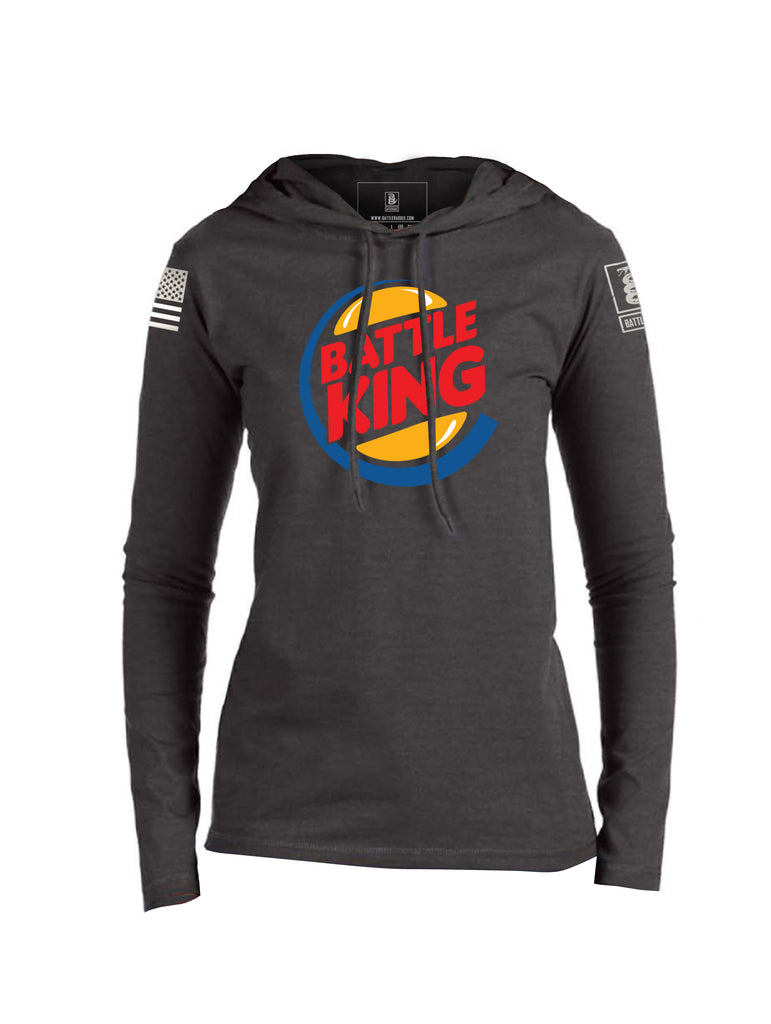 Battleraddle Battle King Womens Thin Cotton Lightweight Hoodie - Battleraddle® LLC