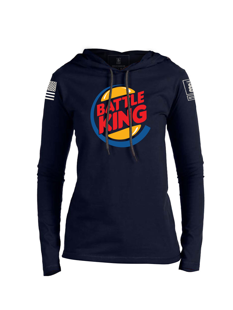 Battleraddle Battle King Womens Thin Cotton Lightweight Hoodie - Battleraddle® LLC