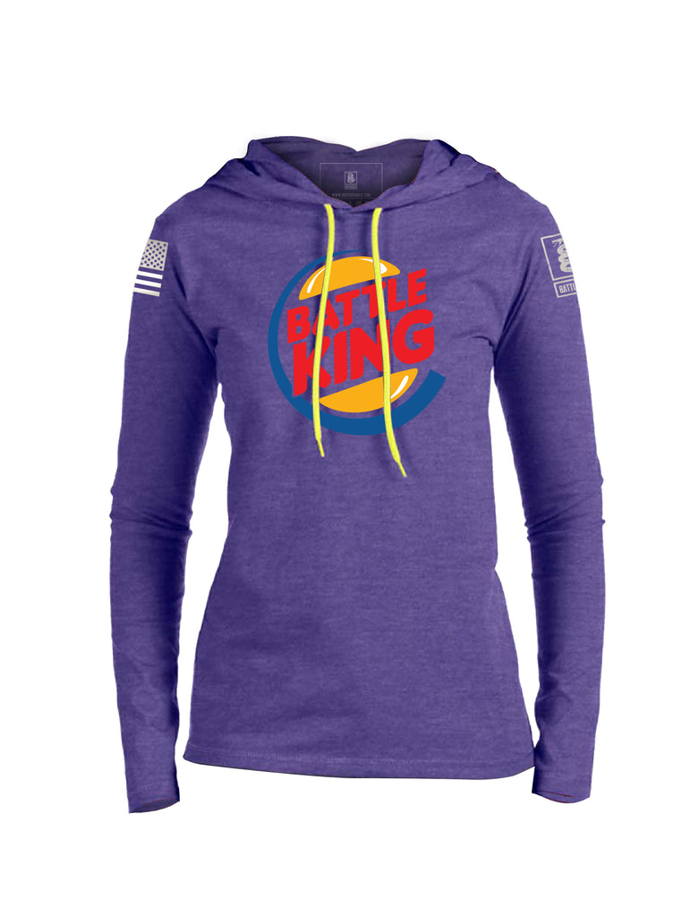 Battleraddle Battle King Womens Thin Cotton Lightweight Hoodie - Battleraddle® LLC