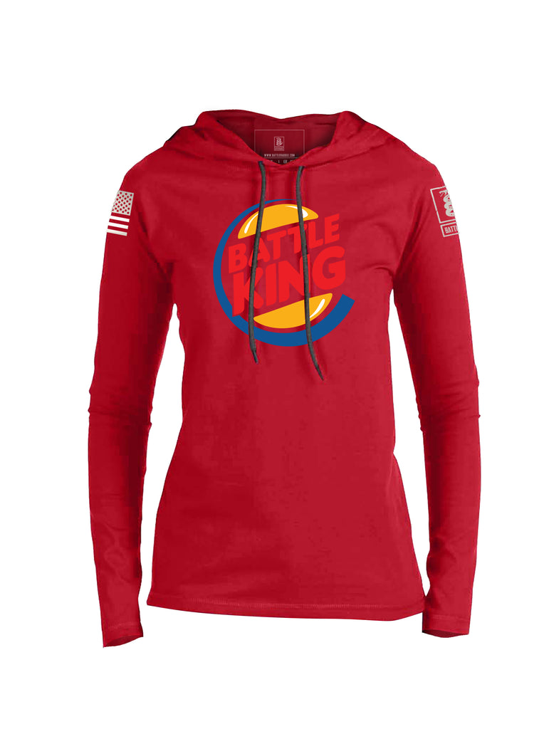 Battleraddle Battle King Womens Thin Cotton Lightweight Hoodie - Battleraddle® LLC