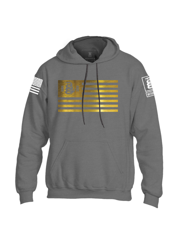 Battleraddle Snake Golden Flag Mens Blended Hoodie With Pockets