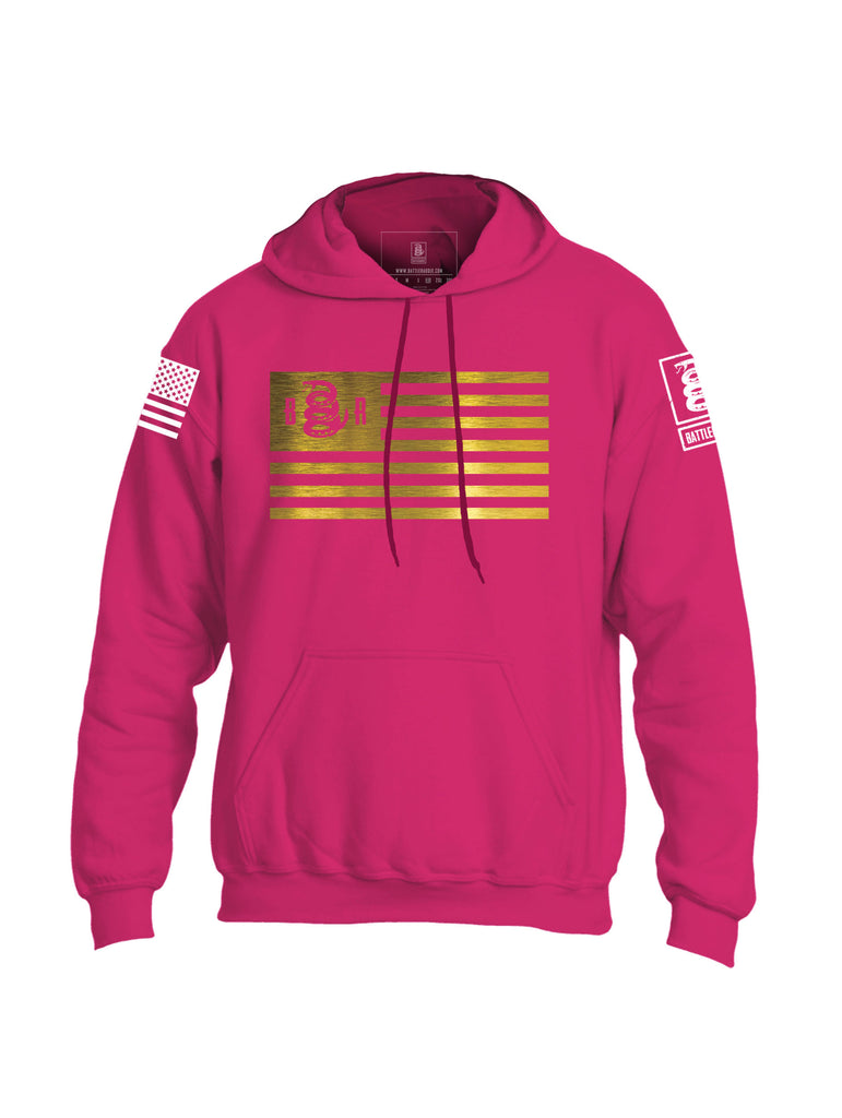 Battleraddle Snake Golden Flag Mens Blended Hoodie With Pockets