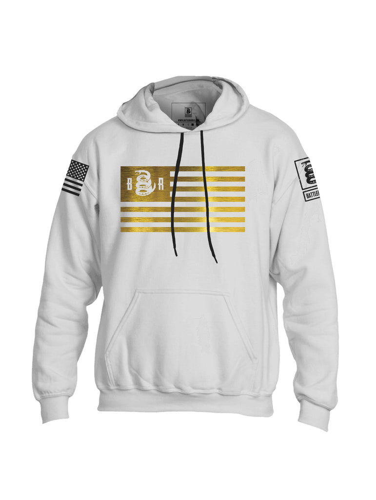 Battleraddle Snake Golden Flag Mens Blended Hoodie With Pockets