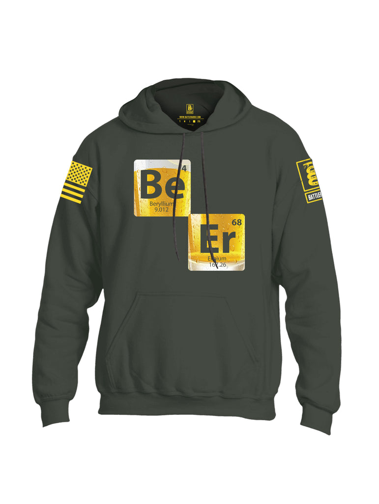 Battleraddle BE-ER Yellow Sleeve Print Mens Blended Hoodie With Pockets - Battleraddle® LLC