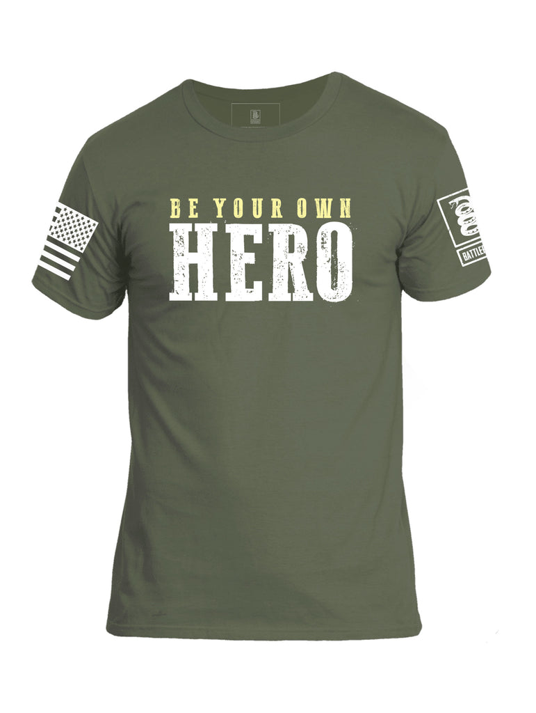 Battleraddle Be Your Own Hero Mens Cotton Crew Neck T Shirt - Battleraddle® LLC
