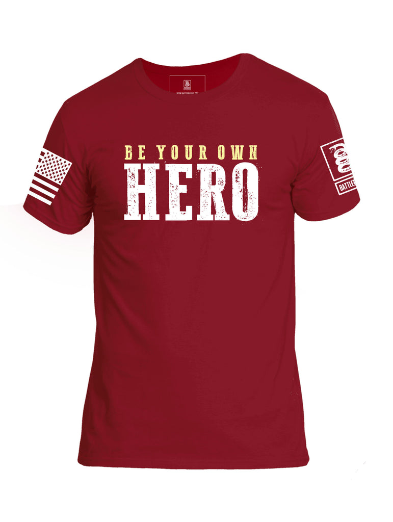 Battleraddle Be Your Own Hero Mens Cotton Crew Neck T Shirt - Battleraddle® LLC