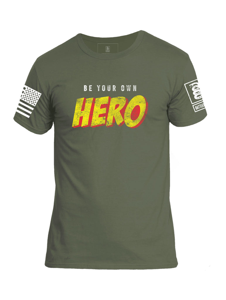 Battleraddle Be Your Own Hero V2 Mens Cotton Crew Neck T Shirt - Battleraddle® LLC