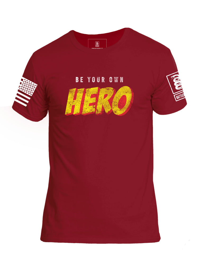 Battleraddle Be Your Own Hero V2 Mens Cotton Crew Neck T Shirt - Battleraddle® LLC