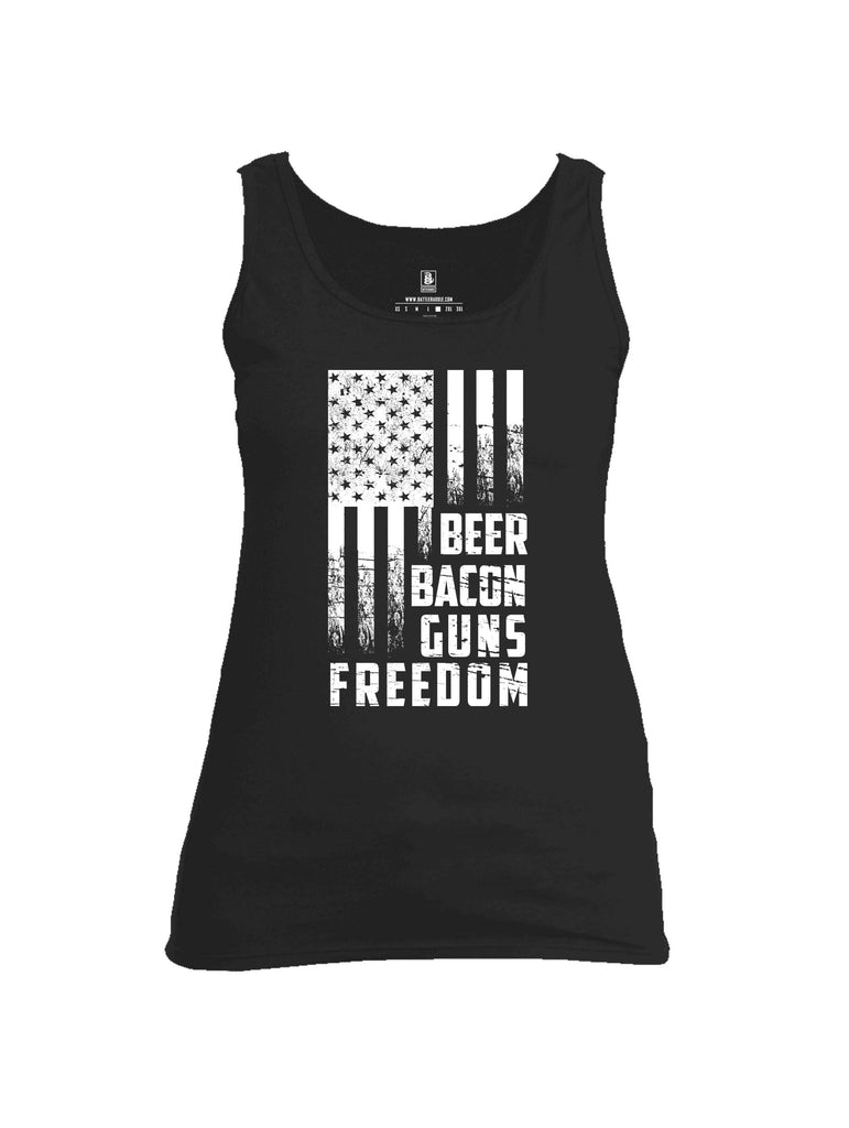 Battleraddle Beer Bacon Guns Freedom Womens Cotton Tank Top