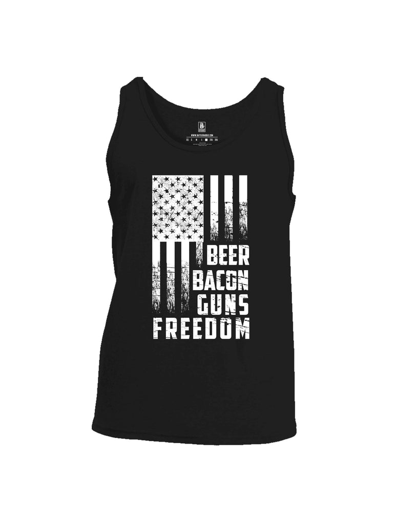 Battleraddle Beer Bacon Guns Freedom Mens Cotton Tank Top