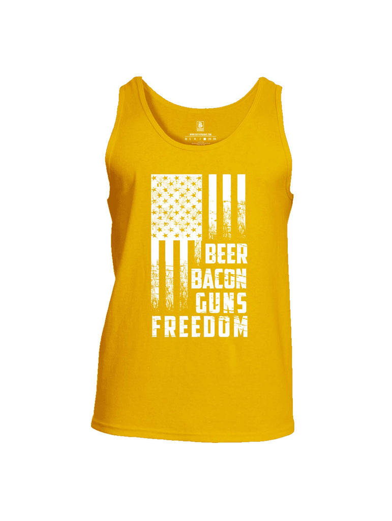 Battleraddle Beer Bacon Guns Freedom Mens Cotton Tank Top