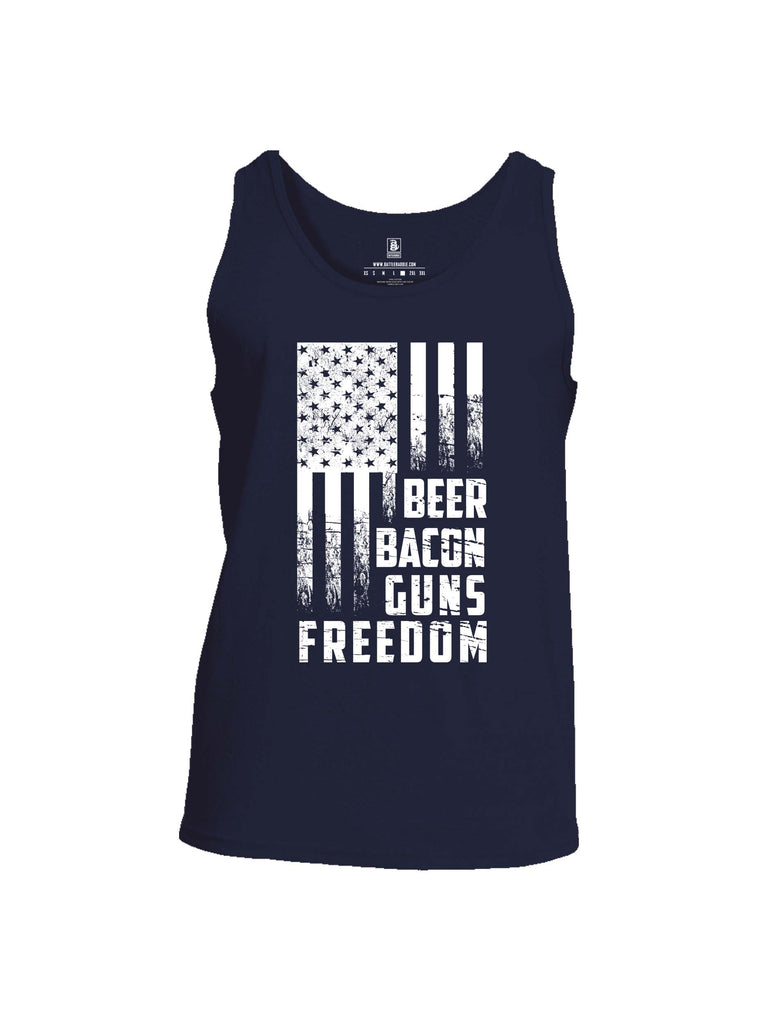 Battleraddle Beer Bacon Guns Freedom Mens Cotton Tank Top