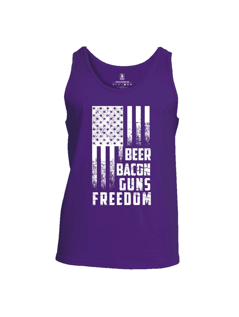 Battleraddle Beer Bacon Guns Freedom Mens Cotton Tank Top