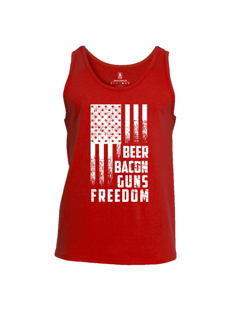Battleraddle Beer Bacon Guns Freedom Mens Cotton Tank Top