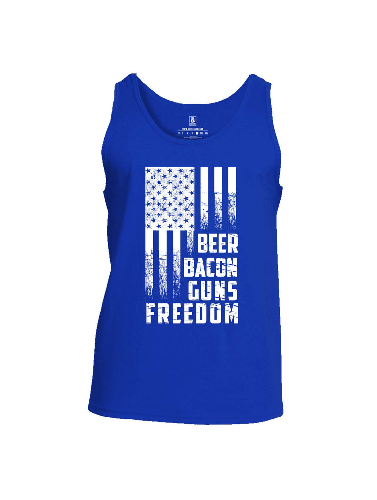 Battleraddle Beer Bacon Guns Freedom Mens Cotton Tank Top