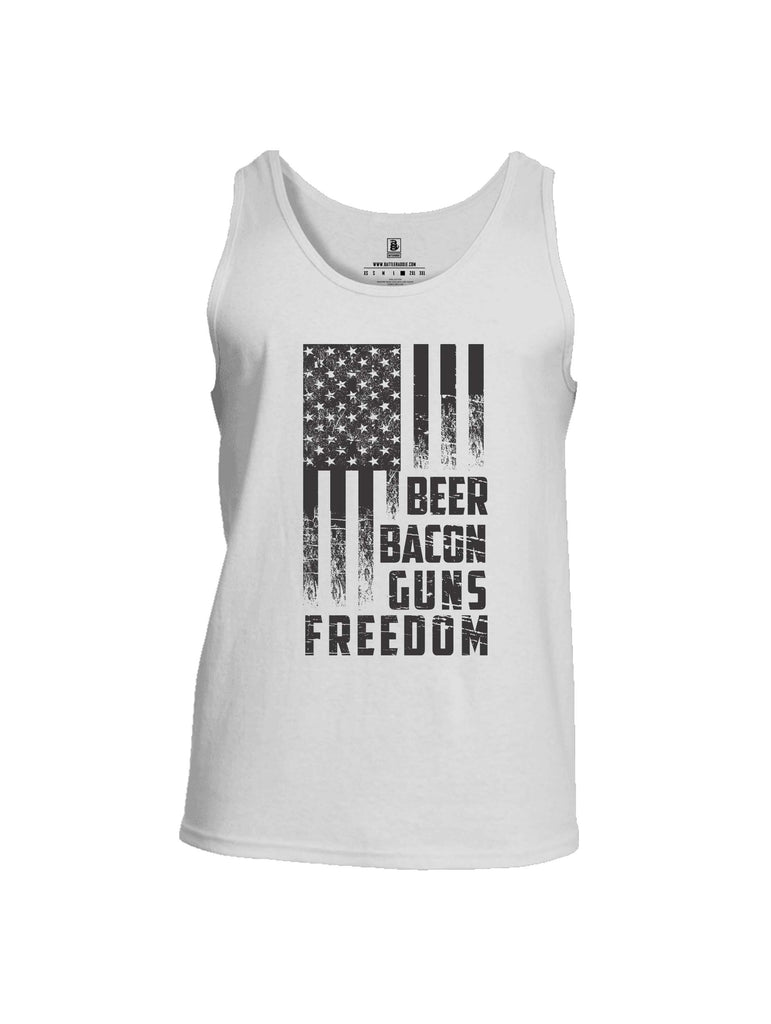 Battleraddle Beer Bacon Guns Freedom Mens Cotton Tank Top
