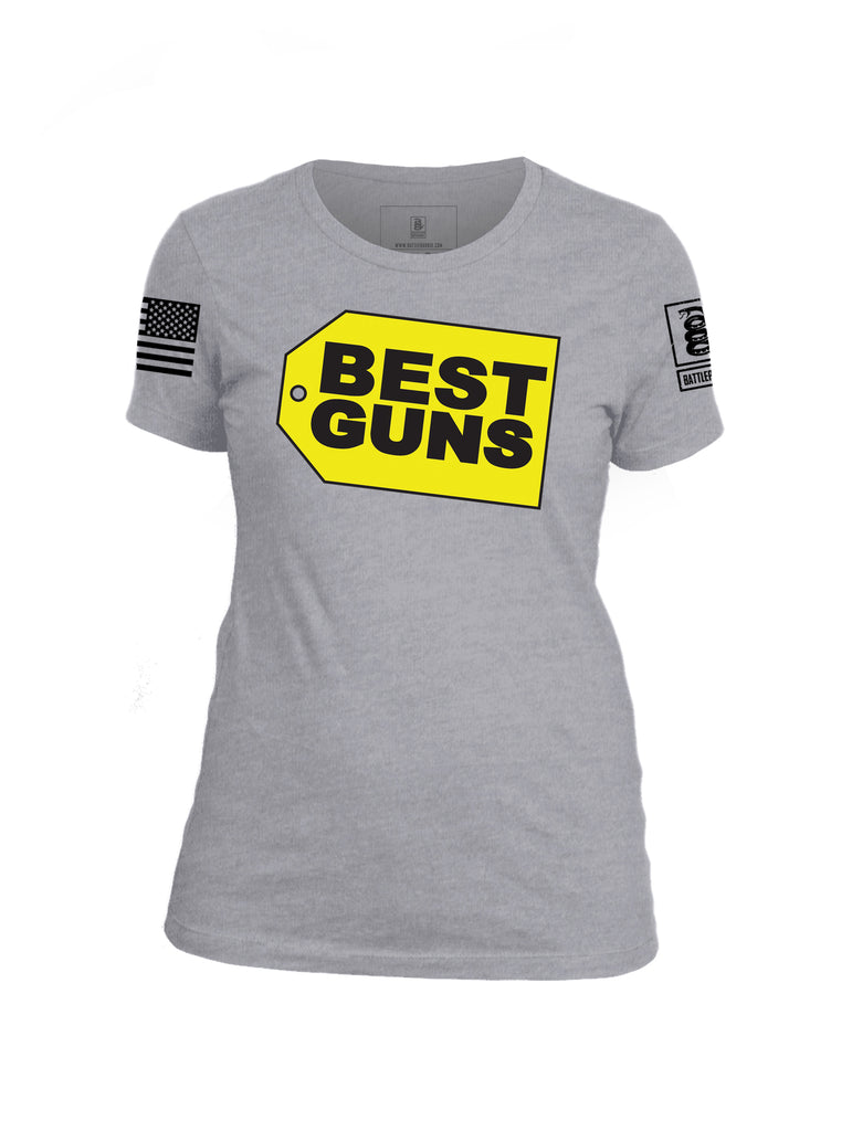 Battleraddle Best Guns Womens Cotton Crew Neck T Shirt - Battleraddle® LLC