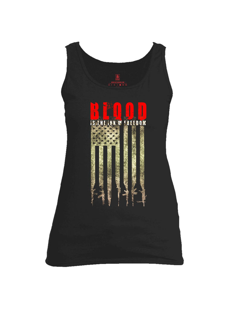 Battleraddle Blood Is The Ink Of Freedom Womens Cotton Tank Top