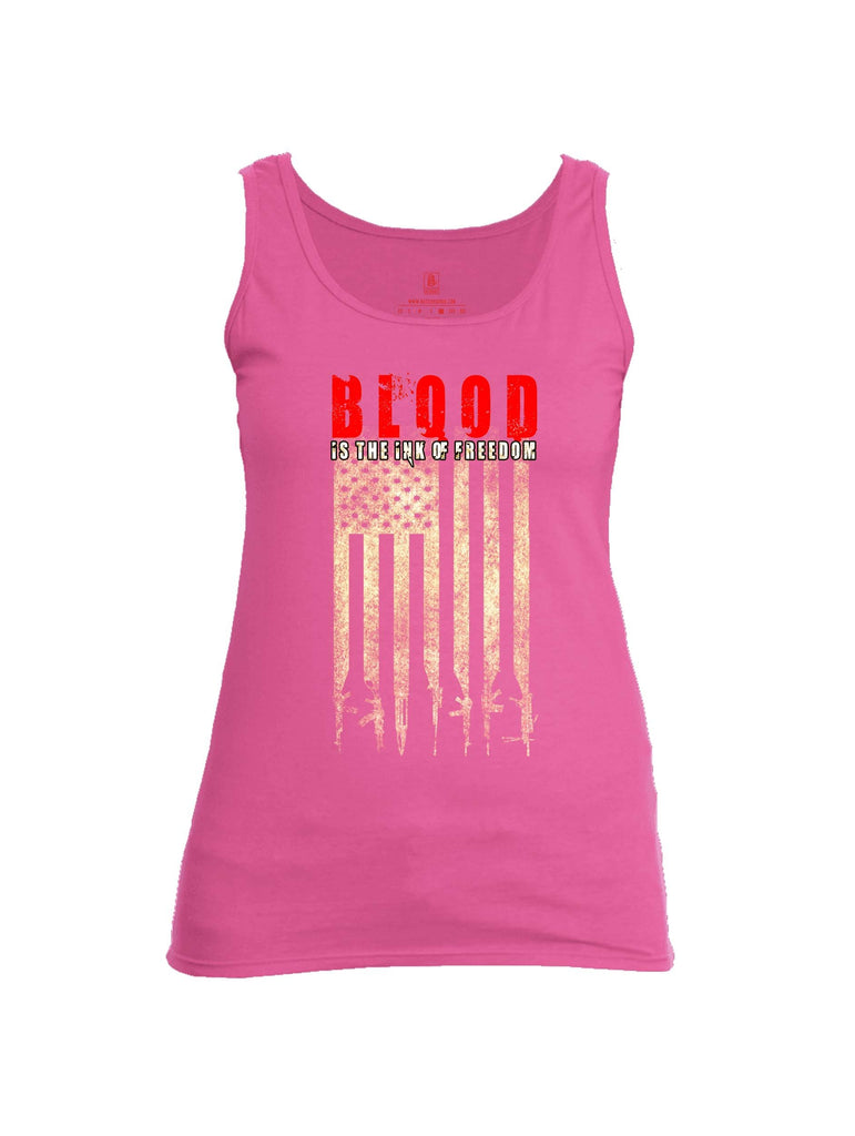 Battleraddle Blood Is The Ink Of Freedom Womens Cotton Tank Top