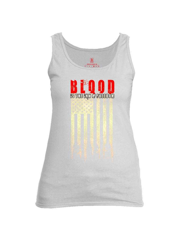 Battleraddle Blood Is The Ink Of Freedom Womens Cotton Tank Top