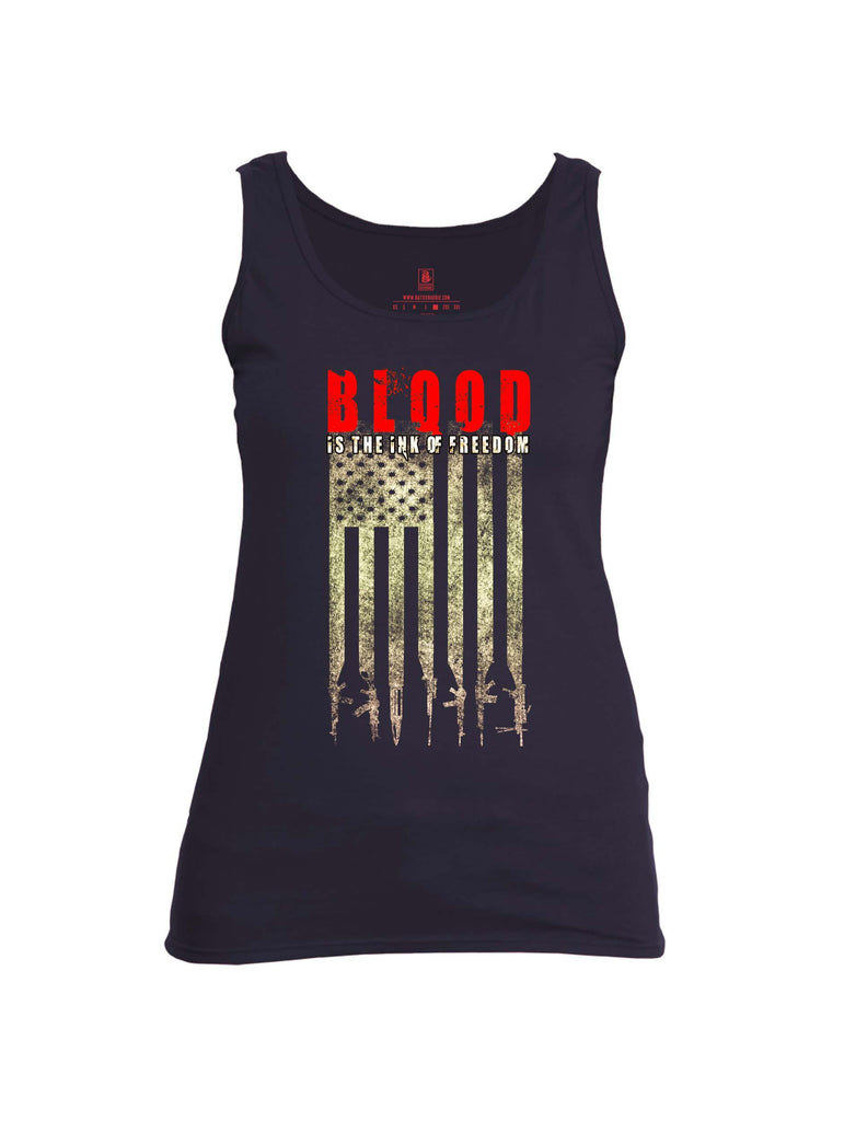 Battleraddle Blood Is The Ink Of Freedom Womens Cotton Tank Top