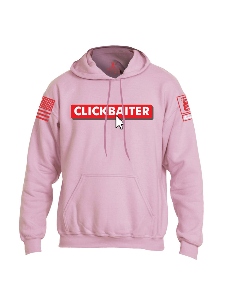 Battleraddle Clickbaiter Red Sleeve Print Mens Blended Hoodie With Pockets