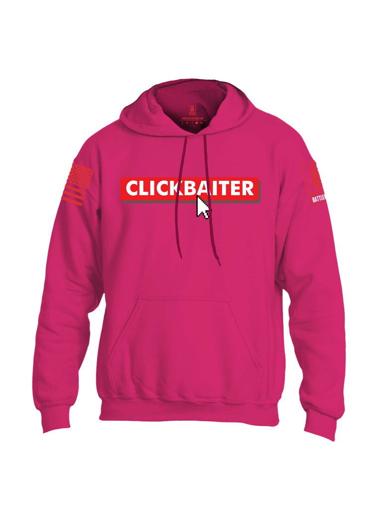 Battleraddle Clickbaiter Red Sleeve Print Mens Blended Hoodie With Pockets