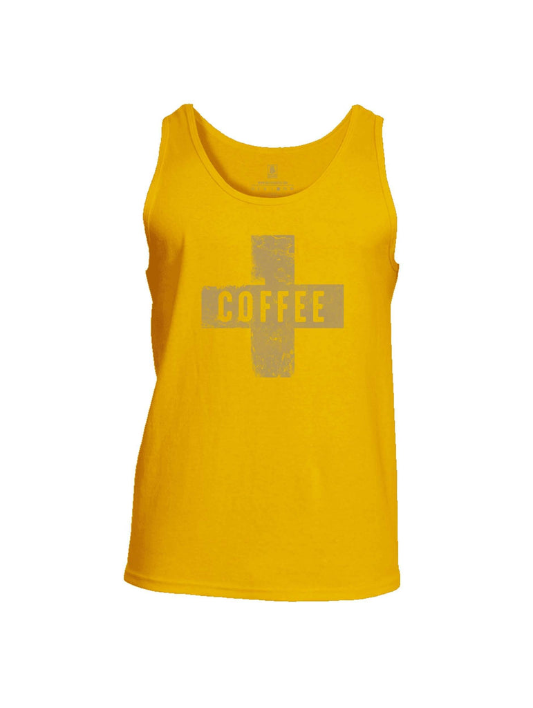 Battleraddle Coffee Cross Mens Cotton Tank Top shirt|custom|veterans|Apparel-Mens Tank Top-Cotton