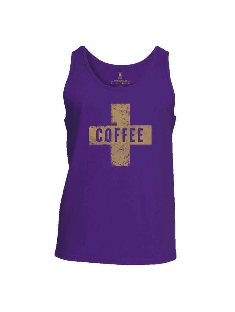 Battleraddle Coffee Cross Mens Cotton Tank Top shirt|custom|veterans|Apparel-Mens Tank Top-Cotton