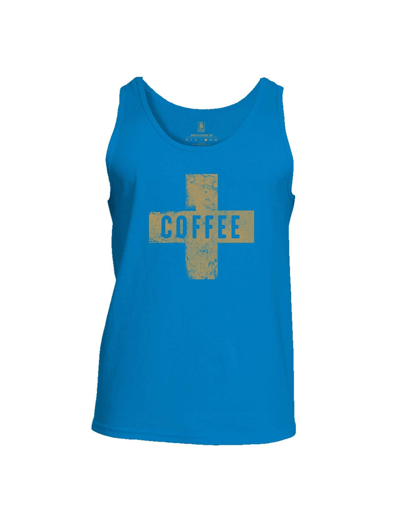 Battleraddle Coffee Cross Mens Cotton Tank Top shirt|custom|veterans|Apparel-Mens Tank Top-Cotton