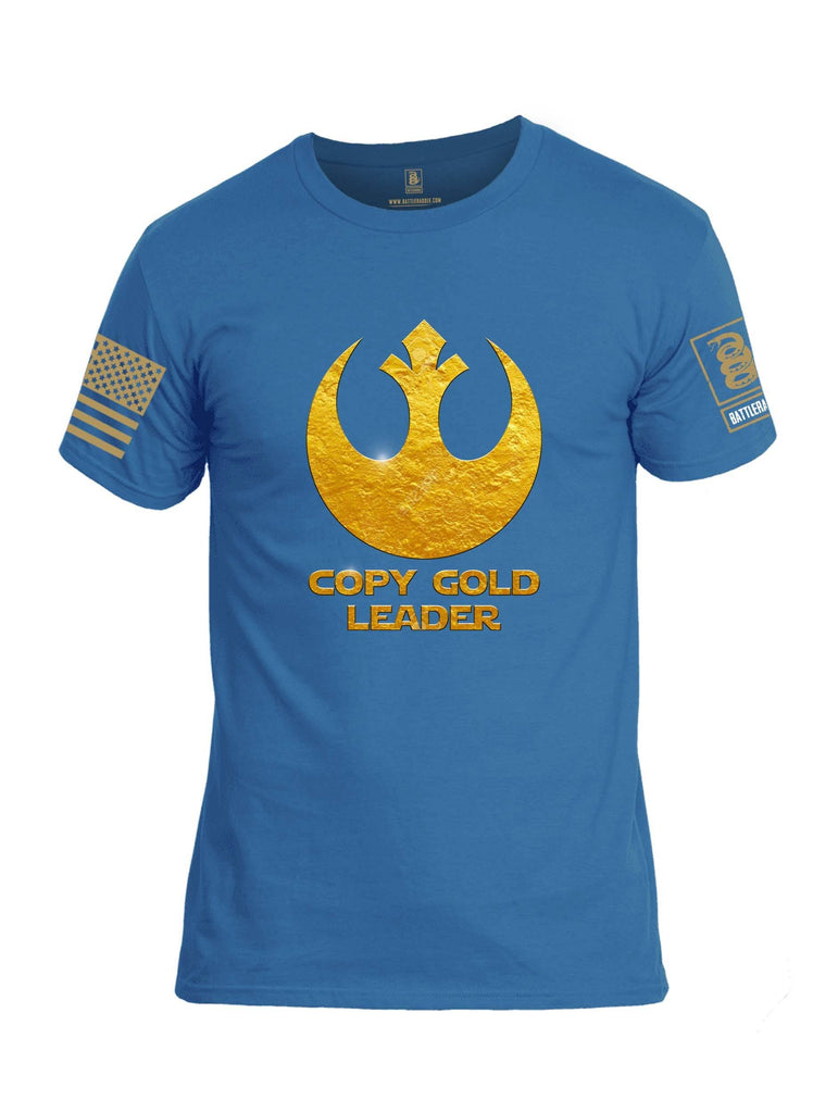 Battleraddle Copy Gold Leader Brass Sleeve Print Mens Cotton Crew Neck T Shirt shirt|custom|veterans|Apparel-Mens T Shirt-cotton