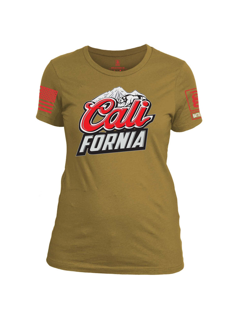 Battleraddle Classic Coors Rockies California Beer Red Sleeve Print Womens Cotton Crew Neck T Shirt