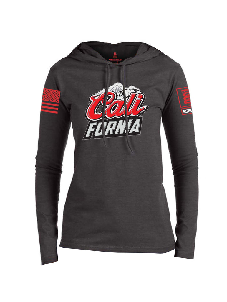 Battleraddle Classic Coors Rockies California Beer Red Sleeve Print Womens Thin Cotton Lightweight Hoodie
