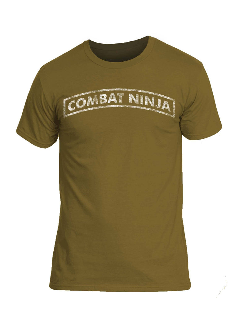 Battleraddle Combat Ninja White Snake Logo Mens Cotton Crew Neck T Shirt shirt|custom|veterans|Apparel-Mens T Shirt-cotton