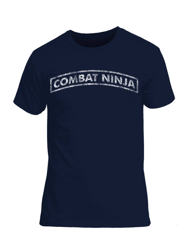 Battleraddle Combat Ninja White Snake Logo Mens Cotton Crew Neck T Shirt shirt|custom|veterans|Apparel-Mens T Shirt-cotton