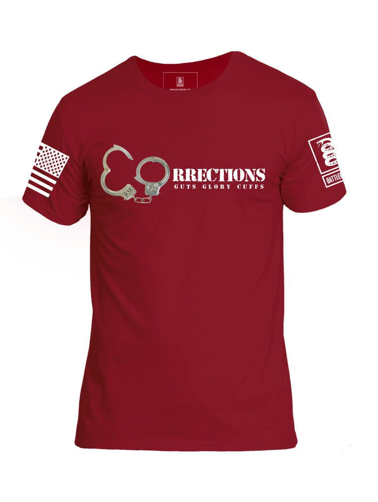 Battleraddle Corrections Guts Glory Cuffs Mens Cotton Crew Neck T Shirt - Battleraddle® LLC