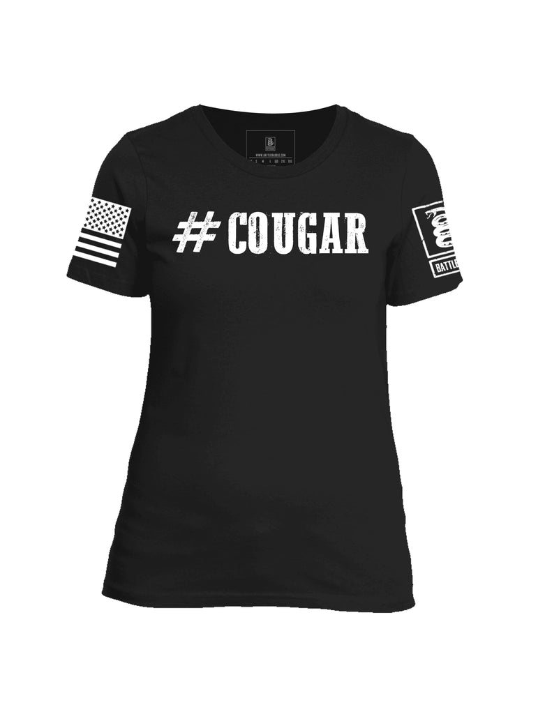 Battleraddle #Cougar Womens Cotton Crew Neck T Shirt - Battleraddle® LLC