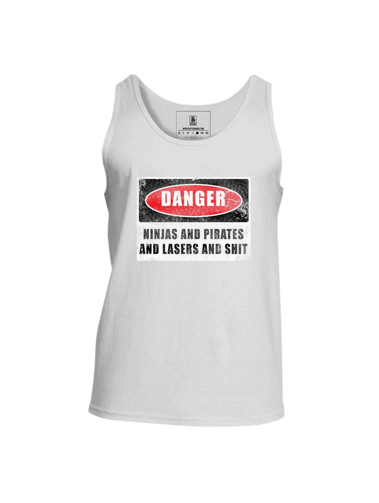 Battleraddle Danger Ninjas And Pirates And Lasers And Shit Mens Cotton Tank Top