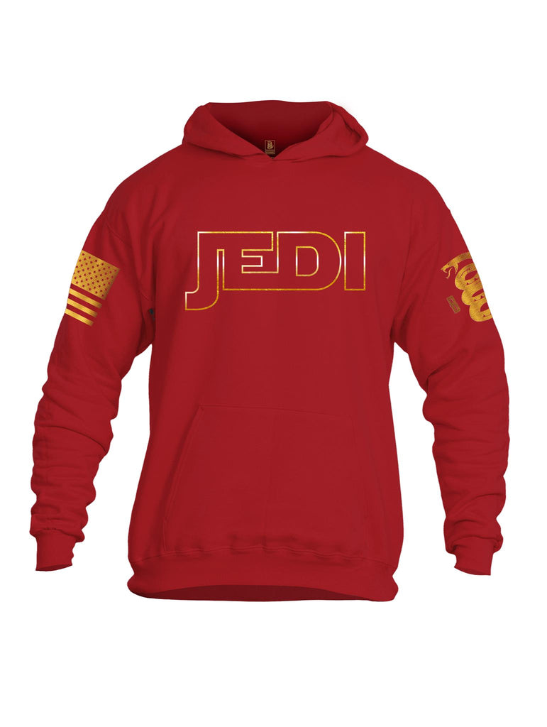 Battleraddle JEDI Brass Sleeve Print Mens Cotton Pullover Hoodie With Pockets