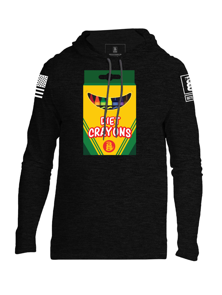 Battleraddle Diet Crayons Snake Logo For When You Need To Pass Height And Weight Mens Thin Cotton Lightweight Hoodie