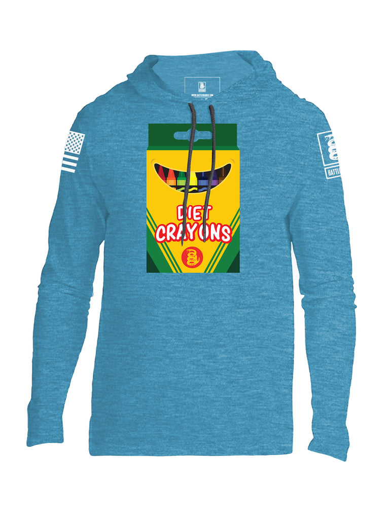 Battleraddle Diet Crayons Snake Logo For When You Need To Pass Height And Weight Mens Thin Cotton Lightweight Hoodie