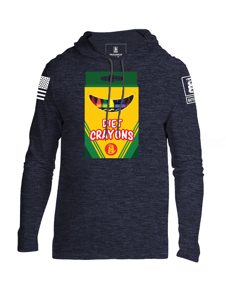 Battleraddle Diet Crayons Snake Logo For When You Need To Pass Height And Weight Mens Thin Cotton Lightweight Hoodie