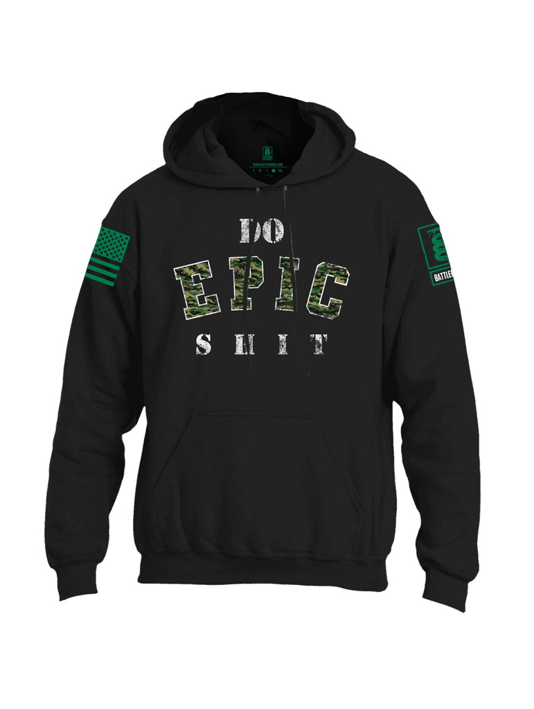 Battleraddle Do Epic-Shit Green Sleeve Print Mens Blended Hoodie With Pockets