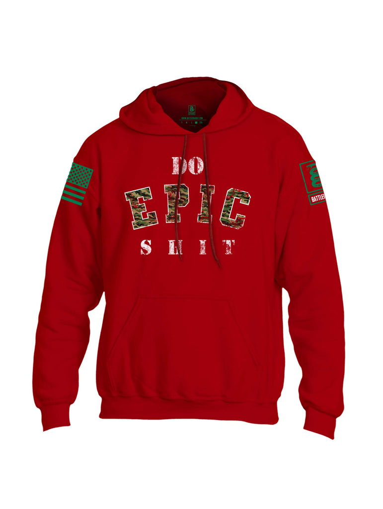 Battleraddle Do Epic-Shit Green Sleeve Print Mens Blended Hoodie With Pockets