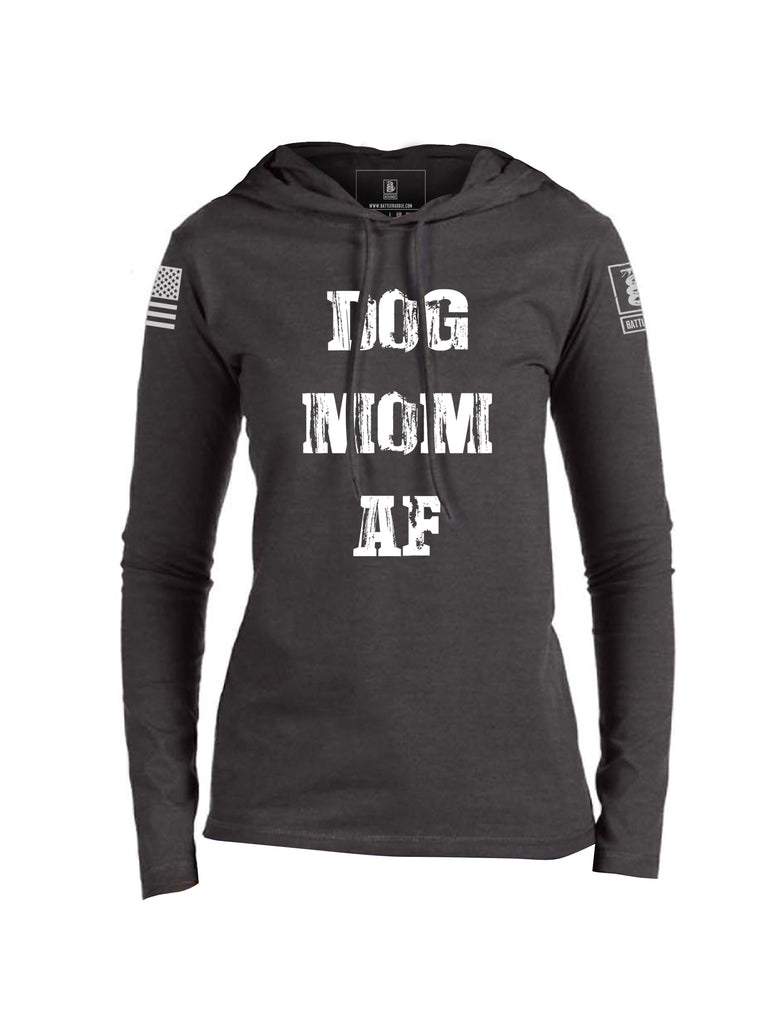 Battleraddle Dog Mom AF Womens Thin Cotton Lightweight Hoodie